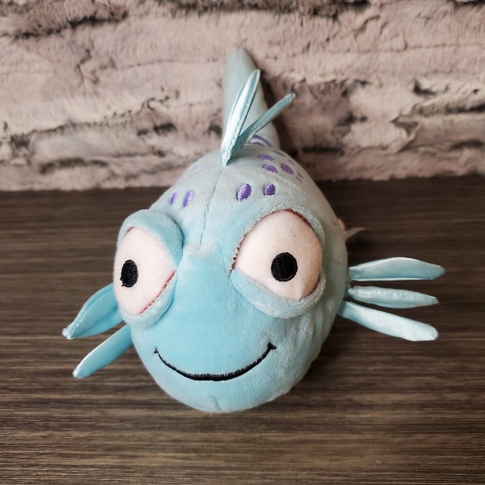 POUT-POUT 9" Fish Blue & Purple Plush Stuffed Animal Dan Hannah 2008 MerryMakers